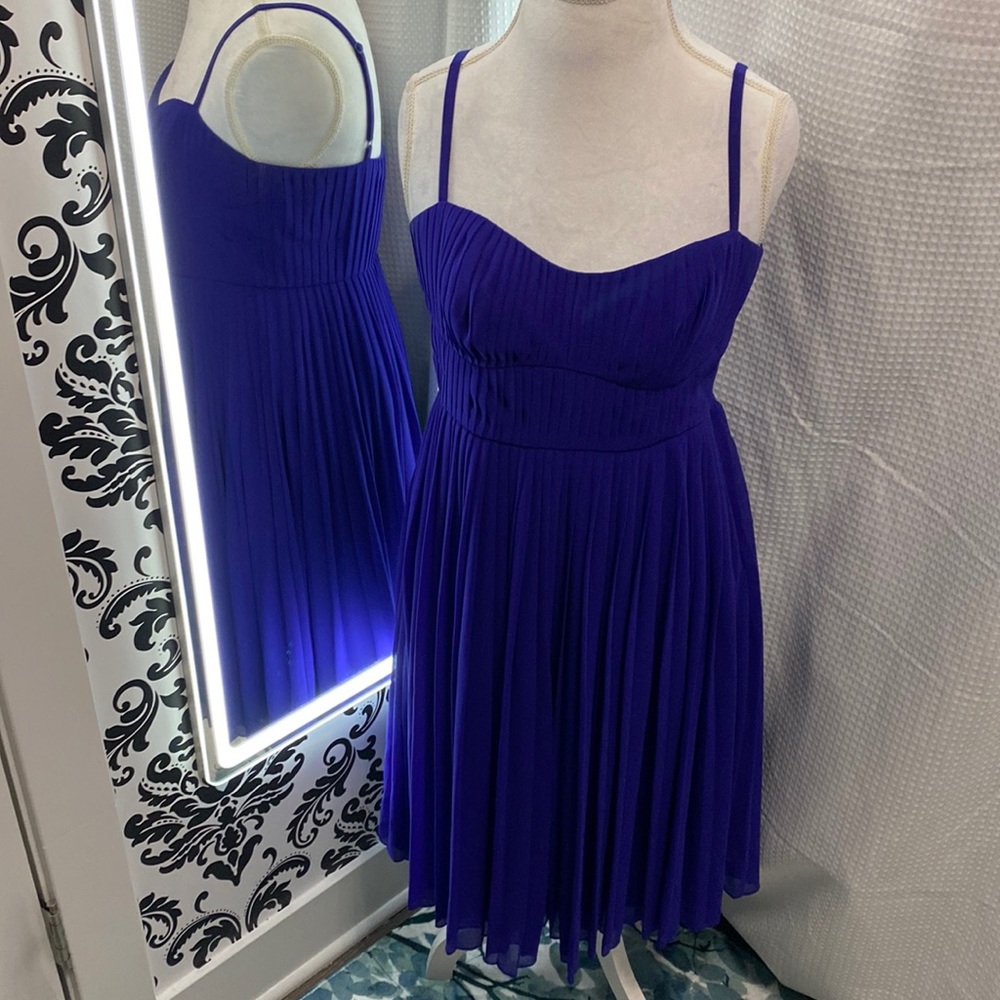 LK Bennett Purple pleat dress